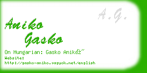 aniko gasko business card